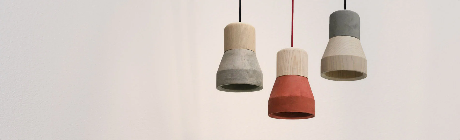 Đèn thả <br/>Bê tông và gỗ 